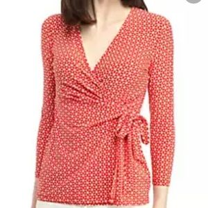 Anne Klein Faux Wrap Blouse